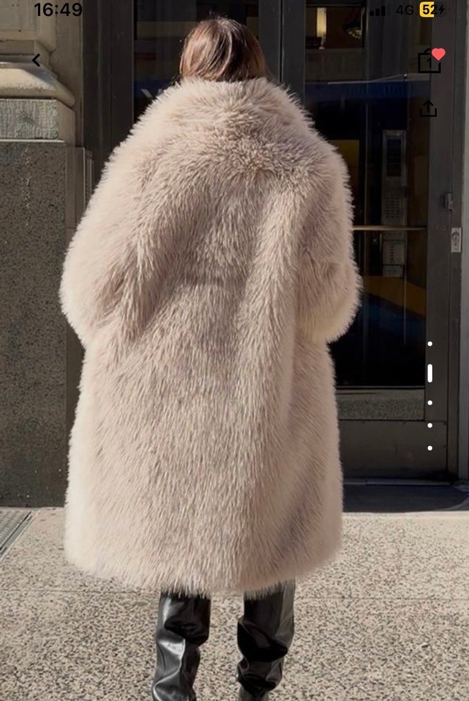 Bej Uzun Kürk Kadın - Görsel 3