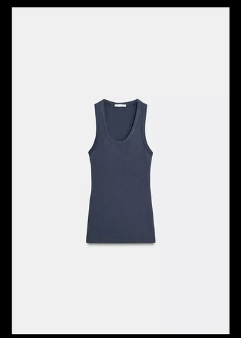 Siyah Pamuklu Kadın Atlet - Görsel 2