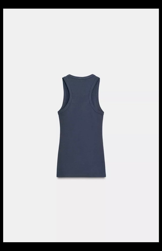 Siyah Pamuklu Kadın Atlet - Görsel 3