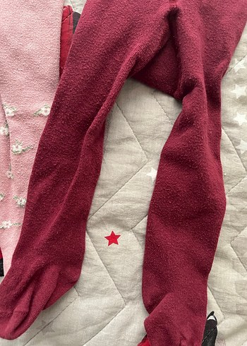 Bordo Bebek Külotlu Çorap - Görsel 4