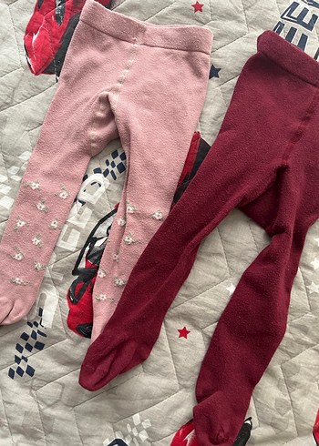 Bordo Bebek Külotlu Çorap - Görsel 2