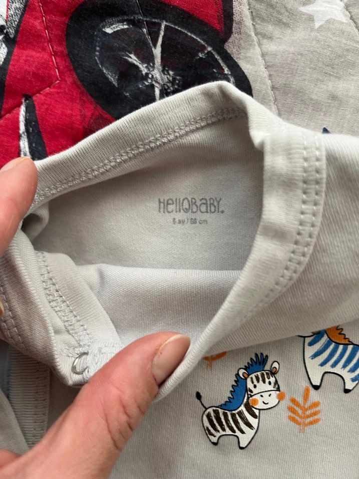 Uzun Kollu Gri Nakışlı Bebek Body - Görsel 3