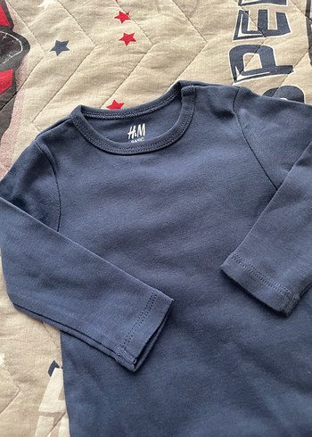 Lacivert Uzun Kollu Bebek Çıtçıtlı Body - Görsel 2