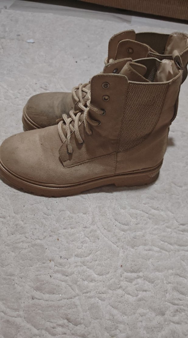 Bej Süet Kadın  Bot - Görsel 4