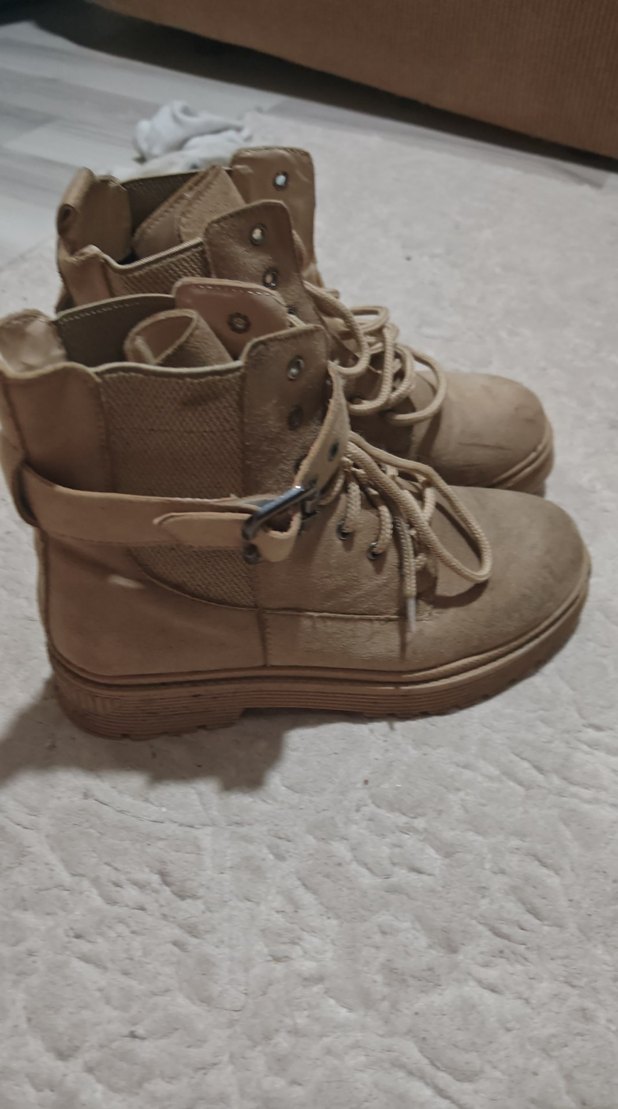 Bej Süet Kadın  Bot - Görsel 2