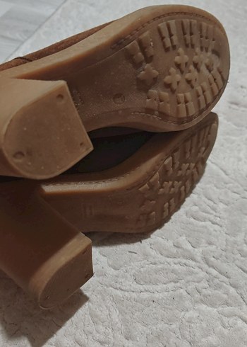 Kahverengi Süet Kadın Topuklu Bot - Görsel 4