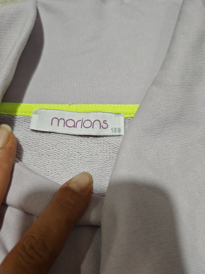 Lila  Yarım Fermuarlı Baskılı Kadın Sweatshirt - Görsel 3