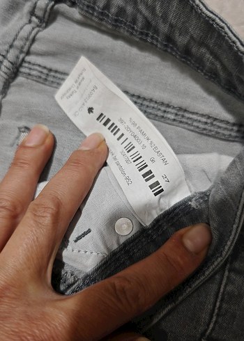 Gri Regular Fit Kadın Denim Pantolon - Görsel 3