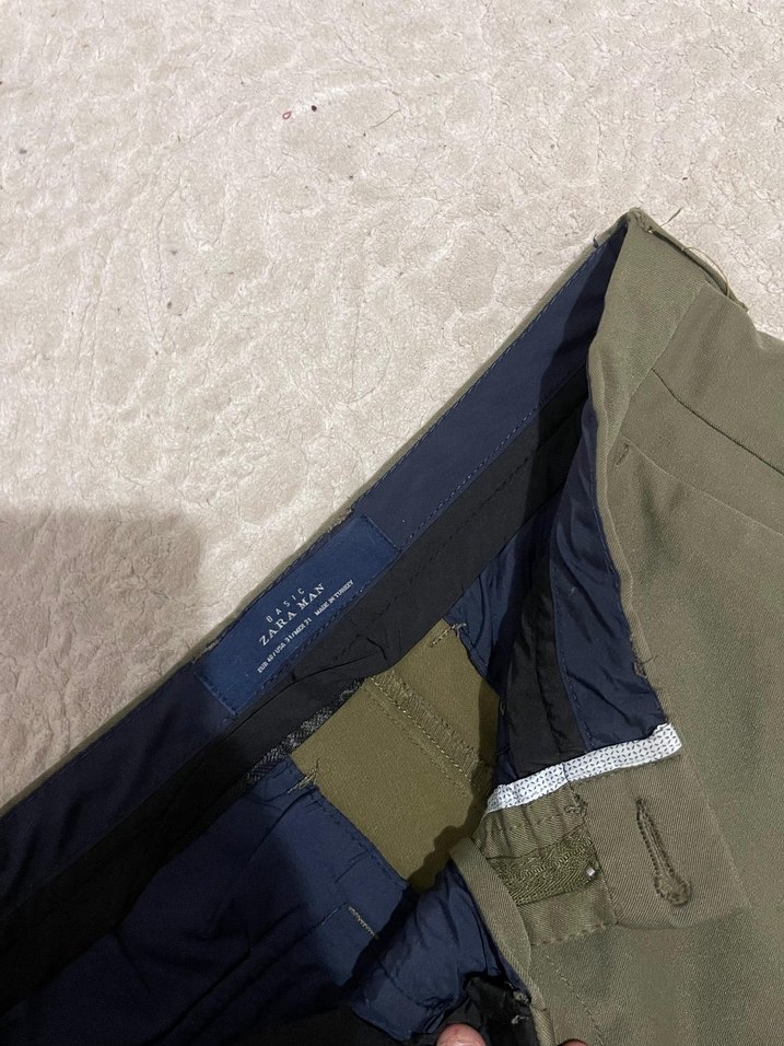 ERKEK 
 Haki Kumaş Pantolon Regular Fit - Görsel 3