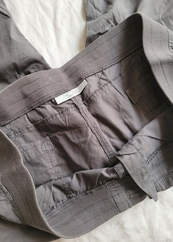 Gri Kemerli Midi Kadın kapri - Görsel 5