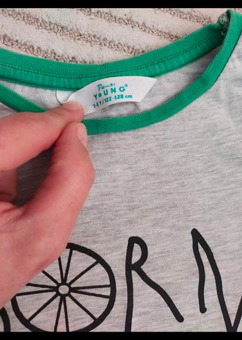 7 Yaş Beden gri Renk 7 Yaş 2 adet Pijama Üst