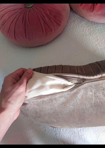 3 Ade İtalyan Kadife Kırlent - Görsel 5