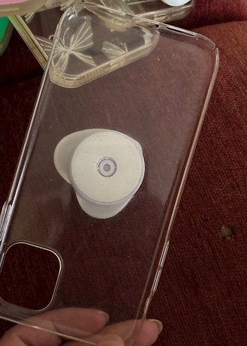 Şeffaf Telefon Kılıfı Beyaz Kalp Detaylı iphone 11 uyumlu sararm - Görsel 3