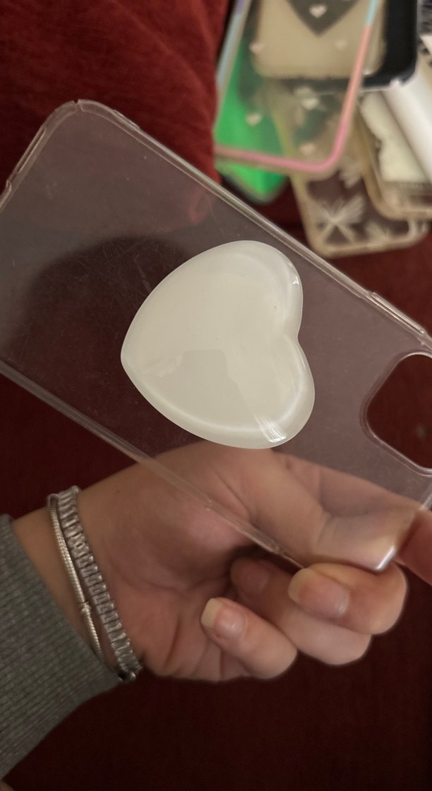 Şeffaf Telefon Kılıfı Beyaz Kalp Detaylı iphone 11 uyumlu sararm - Görsel 5