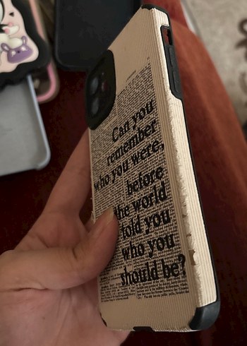 Siyah beyaz yazılı Telefon Kılıfı iphone 11 uyumlu - Görsel 3