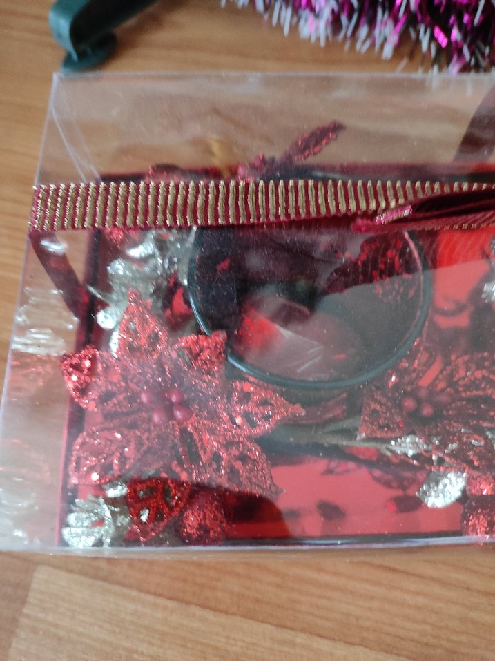 Kırmızı renkli 2 li mumluk - Görsel 4