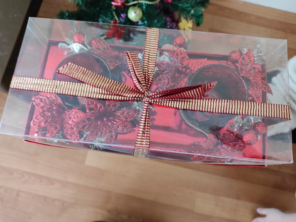 Kırmızı renkli 2 li mumluk - Görsel 3