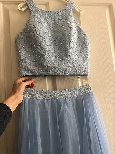 Bebe mavisi çok tatlış abiye - Görsel 4