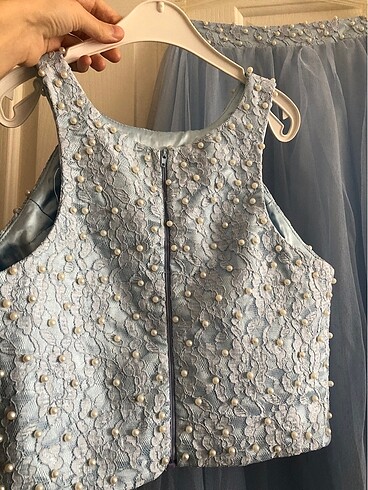 Bebe mavisi çok tatlış abiye - Görsel 7