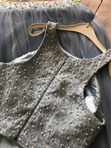 Bebe mavisi çok tatlış abiye - Görsel 8