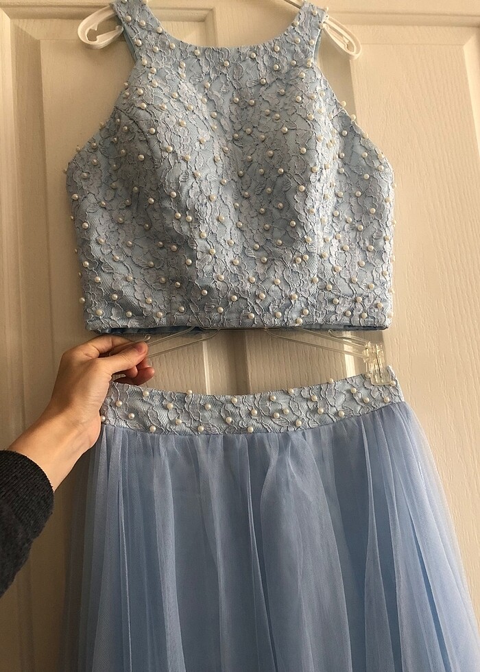 Bebe mavisi çok tatlış abiye - Görsel 4