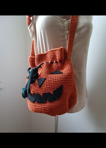  Beden turuncu Renk Halloween pumpkin bag