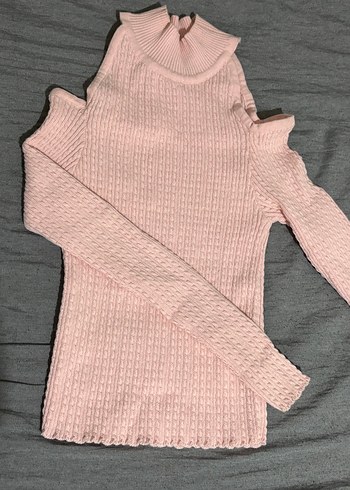Armani Pastel Pembe Fitilli Triko Elbise