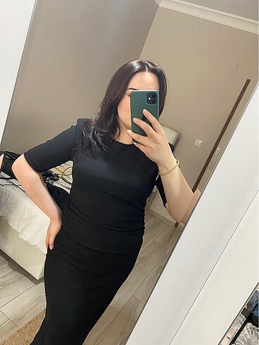 xl Beden siyah Renk Zara drapeli elbise