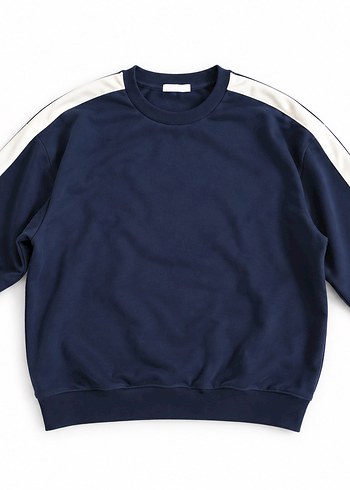 Stradivarius Lacivert Bisiklet Yaka Sweatshirt