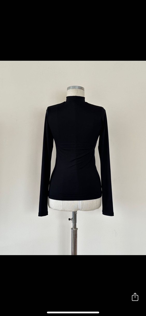 Siyah Uzun Kollu Strappy Monokini - Görsel 3