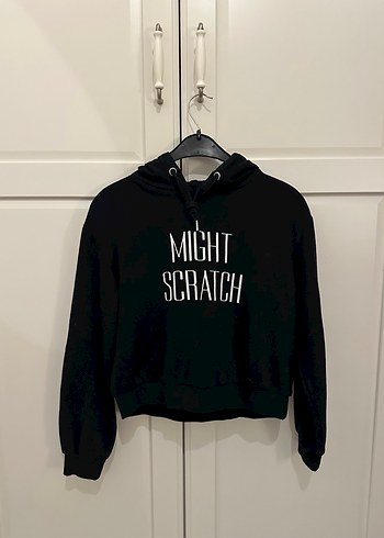 H&M Siyah Kapüşonlu Sweatshirt