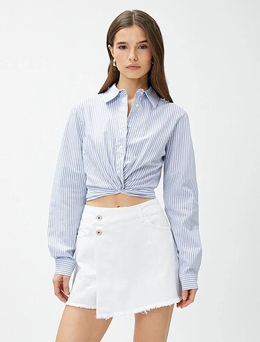 zara crop gömlek