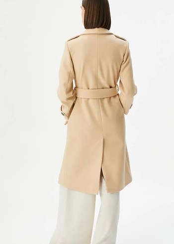 Bej Renkli koton kaban - Görsel 2