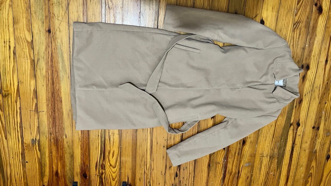 Bej Renkli koton kaban - Görsel 5