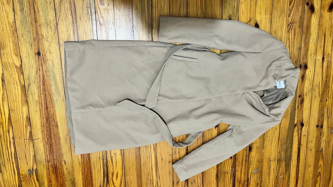 Bej Renkli koton kaban - Görsel 4