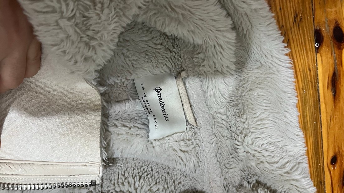 Stradivarius Bej Fermuarlı kürklü Kadın kaban - Görsel 5