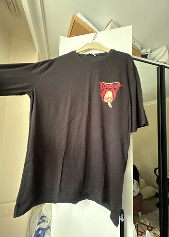 2K Oversize Siyah Bisiklet Yaka Tisort Rahat Ve Sik