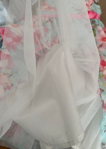 Çiçek Desenli Kemerli Kız Elbisesi - Görsel 9