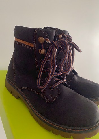 Kahverengi gerçek deri Süet Bağcıklı Bot - Görsel 2