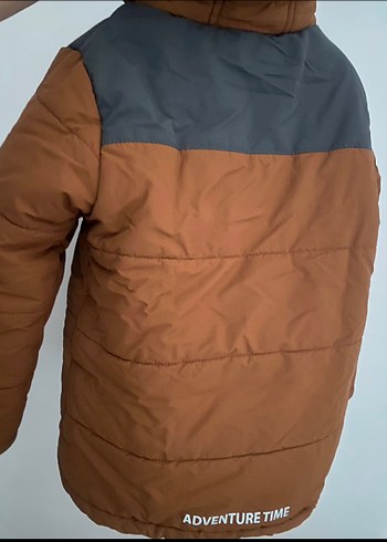 Kahverengi Erkek Çocuk Puff Mont - Görsel 3