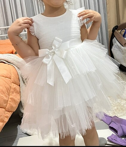 Beyaz tütü elbise - Görsel 6