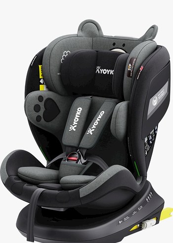 Gri Ayıcık Desenli Çocuk Oto Koltuğu - Görsel 8