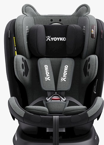 Gri Ayıcık Desenli Çocuk Oto Koltuğu - Görsel 2