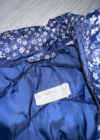 Kız Çocuk Mavi Pamuklu Düğmeli Ceket - Görsel 2