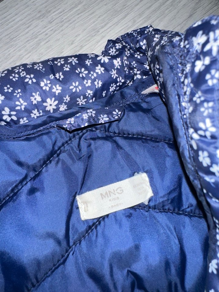 Kız Çocuk Mavi Pamuklu Düğmeli Ceket - Görsel 2