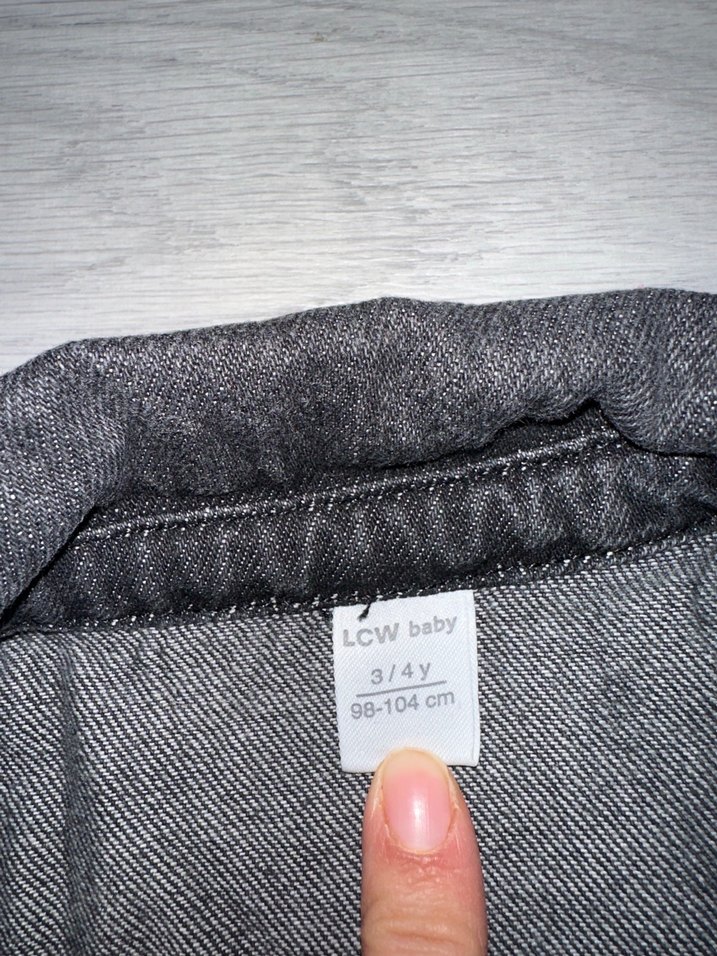 Kız Çocuk Siyah Denim Gömlek elbise - Görsel 2