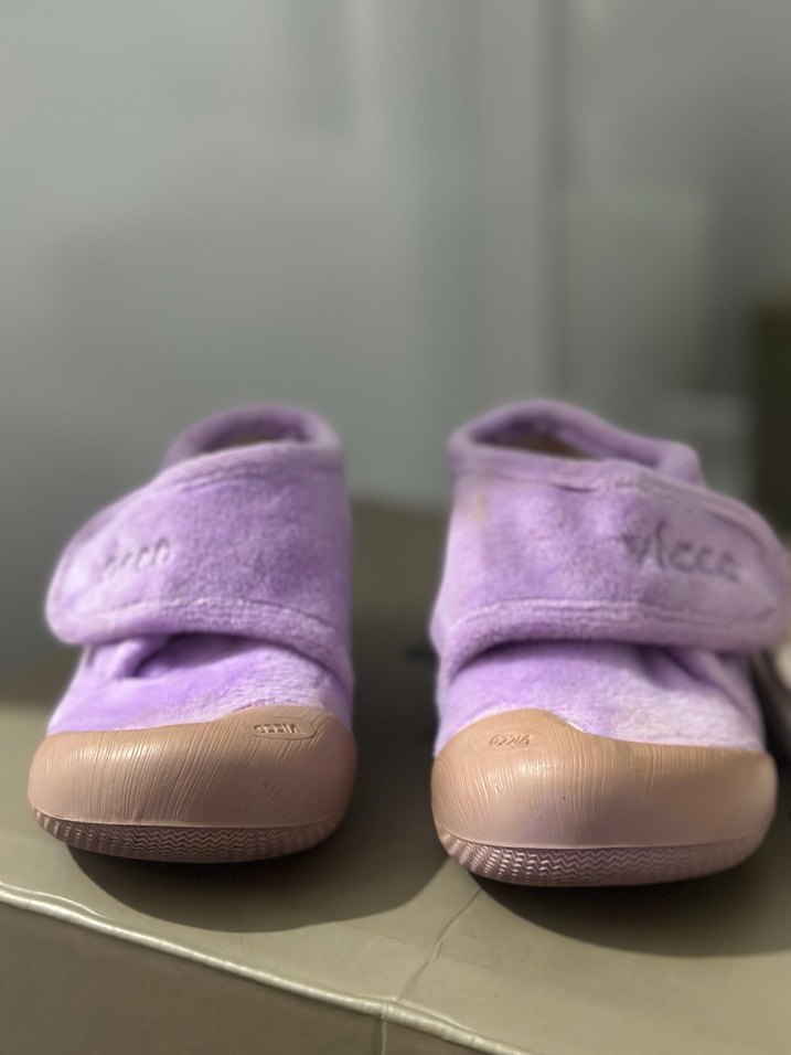 Kız Çocuk Mor Bağcıksız Sıcak Terlik - Görsel 2