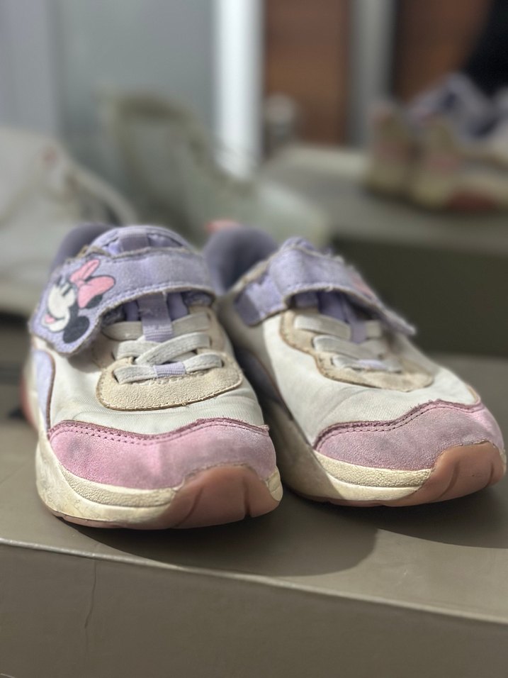 Kız Çocuk Pembe Velcro Spor Ayakkabı - Görsel 2