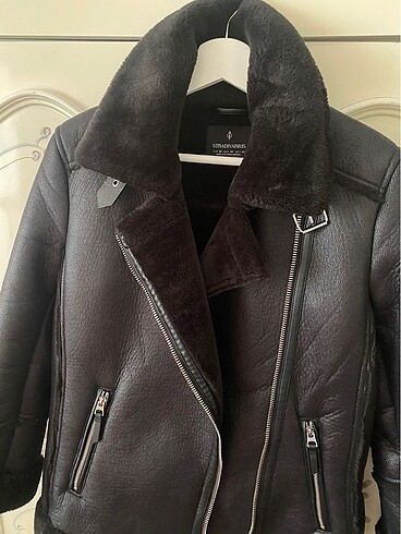 Stradivarius Peluş ceket siyah