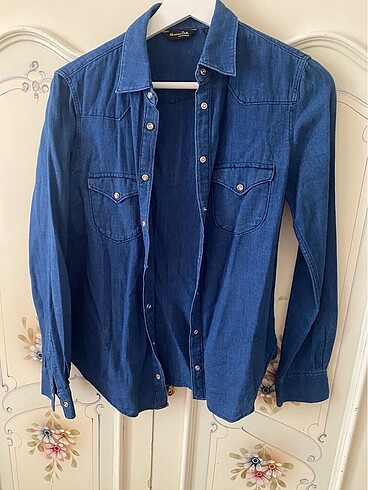 Massimo Dutti Jean gömlek mavi